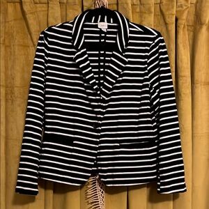 a new day Black and White Striped Blazer